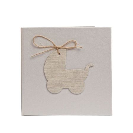 Diptico Bautizo Carrito Lino Beige