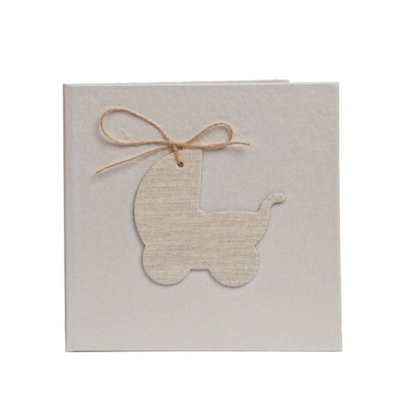Diptico Bautizo Carrito Lino Beige
